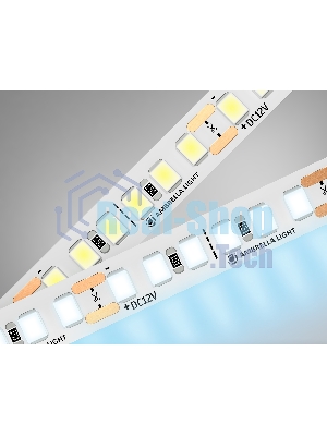 Светодиодная лента Ambrella light GS1313 2835 180Led/ 14.4W m/ 12V IP20 6500K/ 5000*10*1.2mm (2 конт.)