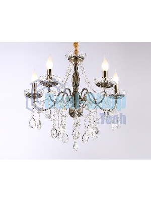 Светильник Ambrella light TR4949/5 SB/CL бронза/прозрачный E14/5 max 40W D620*585