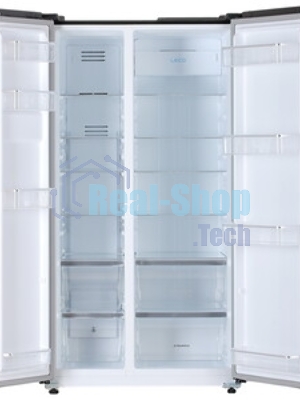 Холодильник Maunfeld MFF177NFB Slim Inverter черный двухкамерный 352/198л морозилка слева, No Frost, Side by Side