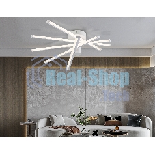 Потолочный светодиодный светильник Ambrella light FL6221 WH белый 70W 3000K-6400K 605*605*170 (ПДУ ИК)