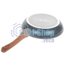 Вок LR01-57-24 WOK Lara GRANIT серия PALERMO ков алюм 24х7 см, ИНДУКЦИЯ, крышка, толщина 3,3 мм