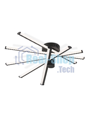 Потолочный светодиодный светильник Ambrella light FL6222 BK черный 70W 3000K-6400K 605*605*170 (ПДУ ИК)