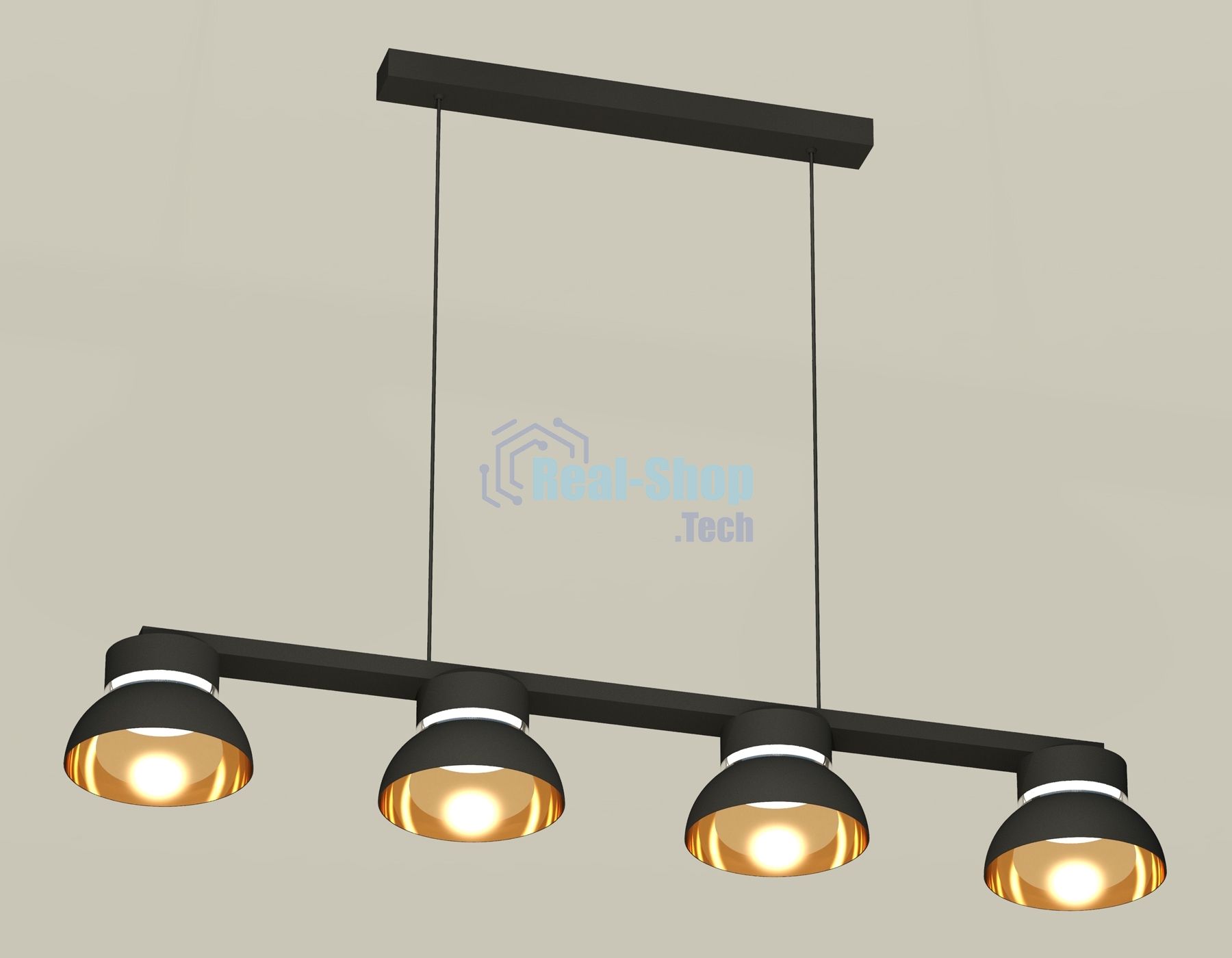 Светильник Ambrella light XB9152101/4 SBK/PYG/CL черный песок/золото желтое полированное/прозрачный GX53 (C9152, N8145)