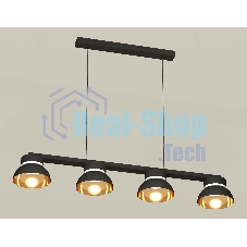 Светильник Ambrella light XB9152101/4 SBK/PYG/CL черный песок/золото желтое полированное/прозрачный GX53 (C9152, N8145)