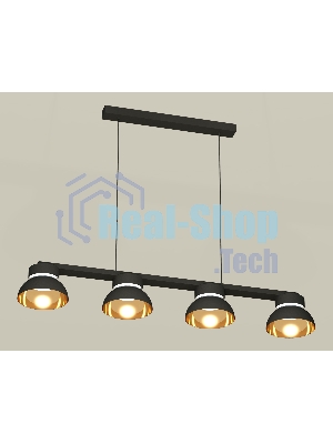 Светильник Ambrella light XB9152101/4 SBK/PYG/CL черный песок/золото желтое полированное/прозрачный GX53 (C9152, N8145)
