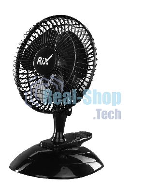 Вентилятор Rix RDF-1500WB чёрный, настольный, 15 Вт, 2 скорости, 15 см