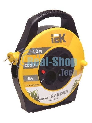 Катушка IEK WKP23-06-04-10 УК10 с т/з 4 места 2Р/10м 2х0,75 мм2 