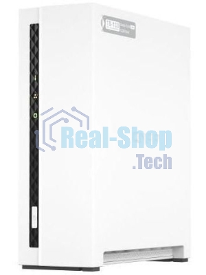 Сетевое хранилище SMB QNAP TS-133 NAS 1 HDD tray. ARM 4-core Cortex-A55 1.8GHz, ram 2 Gb (max), 1x1GbE, 1xUSB 2.0 port,1xUSB 3.2 Gen 1