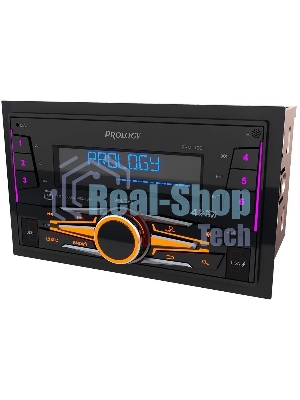 Автомагнитола Prology PRM-120, 2 DIN, Bluetooth, USB Type-A, AUX, пульт ДУ
