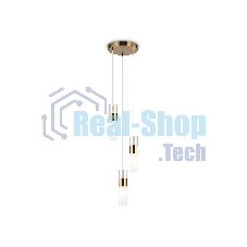 Подвесной светильник LH55112/3 BS/FR/TI латунь/белый матовый/янтарь E14*3 max 40W D220*1200