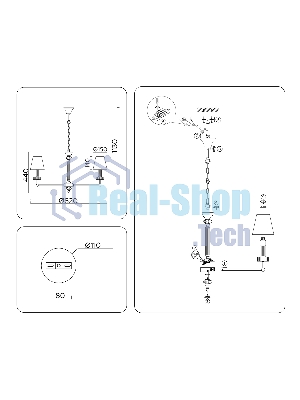 Люстра Ambrella light LH71023/7 BS/WH латунь/белый E14*7 max 40W D820*1130
