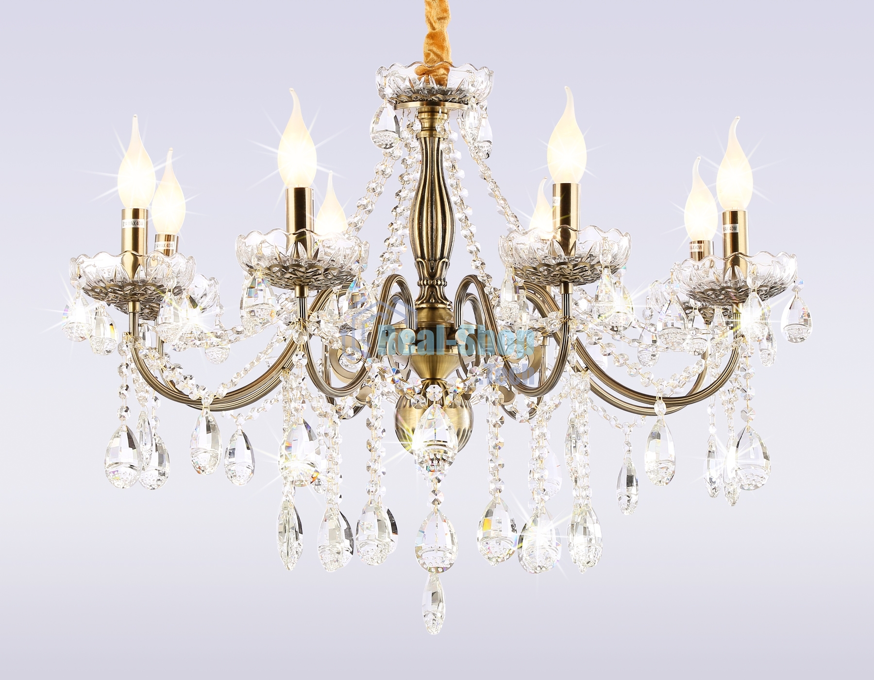 Светильник Ambrella light TR4950/8 SB/CL бронза/прозрачный E14/8 max 40W D620*585
