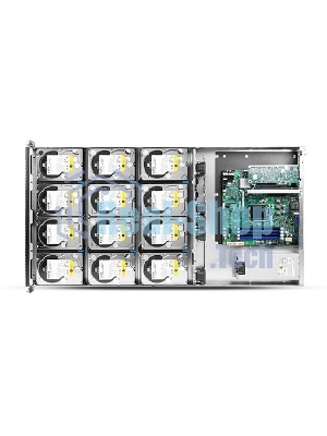 Корпус RM14500H01*13640 1U,12BAY HDD,W/REAR WINDOW+MINI SAS CABLE,SINGLE(CHENBRO,SR/SK),REV.