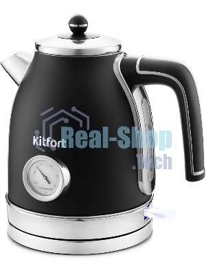 Чайник электрический Kitfort КТ-6102-1 черный с серебром