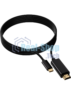 Кабель-переходник аудио-видео Buro USB Type-C (m)/HDMI (m) 1.5м. черный