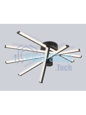 Потолочный светодиодный светильник Ambrella light FL6222 BK черный 70W 3000K-6400K 605*605*170 (ПДУ ИК)