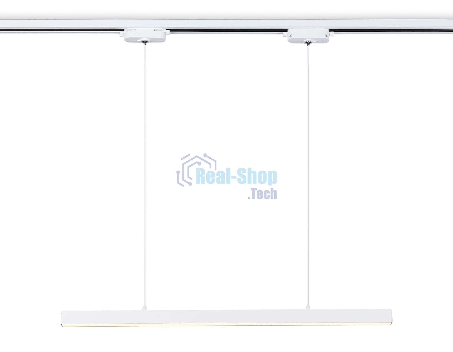 Трековый однофазный подвесной светодиодный светильник Ambrella light GL6782 WH белый LED 24W 3000K 600*22*1025