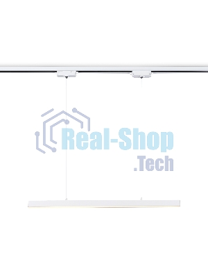 Трековый однофазный подвесной светодиодный светильник Ambrella light GL6782 WH белый LED 24W 3000K 600*22*1025