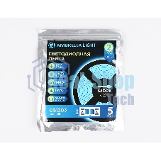 Светодиодная лента Ambrella light GS1313 2835 180Led/ 14.4W m/ 12V IP20 6500K/ 5000*10*1.2mm (2 конт.)