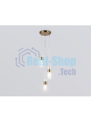 Подвесной светильник LH55112/3 BS/FR/TI латунь/белый матовый/янтарь E14*3 max 40W D220*1200