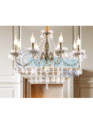 Светильник Ambrella light TR4950/8 SB/CL бронза/прозрачный E14/8 max 40W D620*585