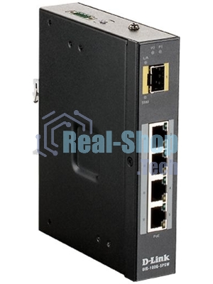 Коммутатор D-Link DIS-100G-5PSW/A1A Промышленный неуправляемый коммутатор с 4 портами 10/100/1000Base-T, 1 портом 1000Base-X SFP, функцией энергосбере