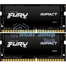 Оперативная память Kingston Fury Impact, DDR4, 64Gb (2x32Gb), 3200MHz, CL20, SO-DIMM