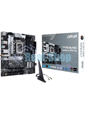Материнская плата ASUS PRIME B660M-A WIFI D4, Socket LGA 1700, Intel B660, 4xDDR4, 4xSATA, 2xM.2, 1xPCIe 4.0 x16, 1xPCIe 3.0 x16, 1xDP, 2xHDMI, 1x 1Gb LAN, 2xUSB-A 3.2 Gen 2, 4xUSB-A 2.0, 3x3.5 мм, 7.1, mATX