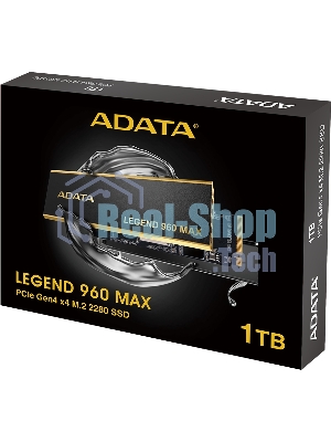 Накопитель SSD ADATA LEGEND 960 MAX, 1Tb, PCIe 4.0 x4, M.2 2280, NVMe, R/W 7400/6000, с радиатором