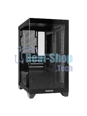 Компьютерный корпус Minitower ExeGate i3 SEA LE-NPX700 (mATX, БП 700NPX, 1хUSB+1хUSB 3.0, HD аудио, черный, передняя и боковая панели - закаленное стекло)