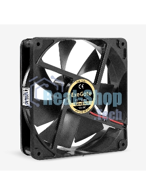 Вентилятор 12В DC ExeGate ExtraSilent ES14025B2P (140x140x25 мм, 2-Ball (двойной шарикоподшипник), 2pin, 1000RPM, 19dBA)