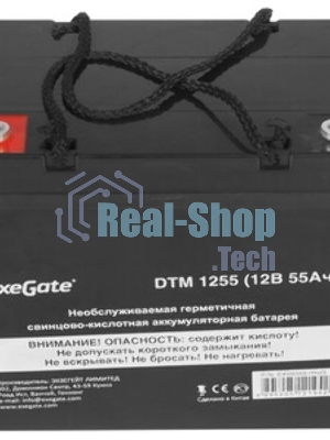 Аккумуляторная батарея ExeGate DT 1255 (12V 55Ah, болт М6)