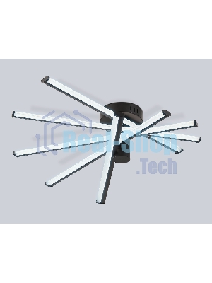 Потолочный светодиодный светильник Ambrella light FL6222 BK черный 70W 3000K-6400K 605*605*170 (ПДУ ИК)