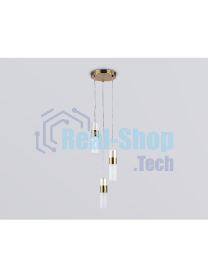 Подвесной светильник LH55112/3 BS/FR/TI латунь/белый матовый/янтарь E14*3 max 40W D220*1200