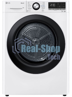 Сушильная машина LG DC90V3V6W белый, 9 кг, сушка - тепловой насос, программ - 14, 60 x 85 x 66 см