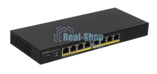 Коммутатор Smart L2 PoE+ Zyxel GS1900-8HP, 8xGE PoE+, настольный, бесшумный, бюджет PoE 70 Вт