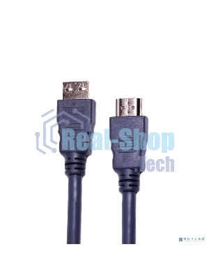Кабель HDMI CP-HM-HM-10M Wize, 10 м, v.2.0, K-Lock, soft cable, 19M/19M, позол.разъемы, экран, темно-серый, пакет