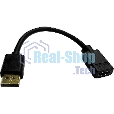 Переходник Buro DisplayPort (m)/HDMI (f) черный (BU-HDMI(F)-DP(M))