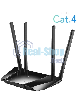 Роутер беспроводной Cudy LT400 N300 10/100BASE-TX/4G cat.4 черный