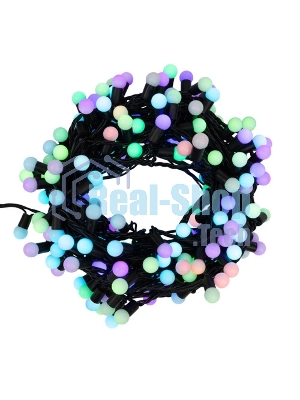 Гирлянда светодиодная Neon-night Шарики 5м, 20 LED, IP20, прозрачный провод, свечение мульти (RG/RB), контроллер 8 режимов, 230В