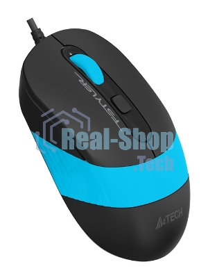 Мышь проводная A4Tech Fstyler FM10 черный/синий, 1600 dpi, USB, кнопки - 4