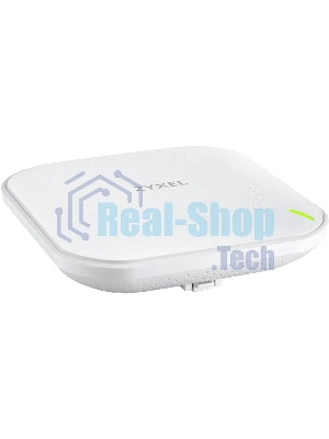 Гибридная точка доступа Zyxel NebulaFlex NWA90AX, WiFi 6, 802.11a/b/g/n/ac/ax (2,4 и 5 ГГц), MU-MIMO, антенны 2x2, до 575+1200 Мбит/с, 1xLAN GE, PoE, защита от 4G/5G, БП в комплекте