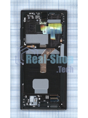 Дисплея для Samsung Galaxy S22 Ultra SM-S908B в сборе с тачскрином ServicePack, черный (GH82-27488A)