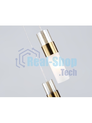 Подвесной светильник LH55112/3 BS/FR/TI латунь/белый матовый/янтарь E14*3 max 40W D220*1200