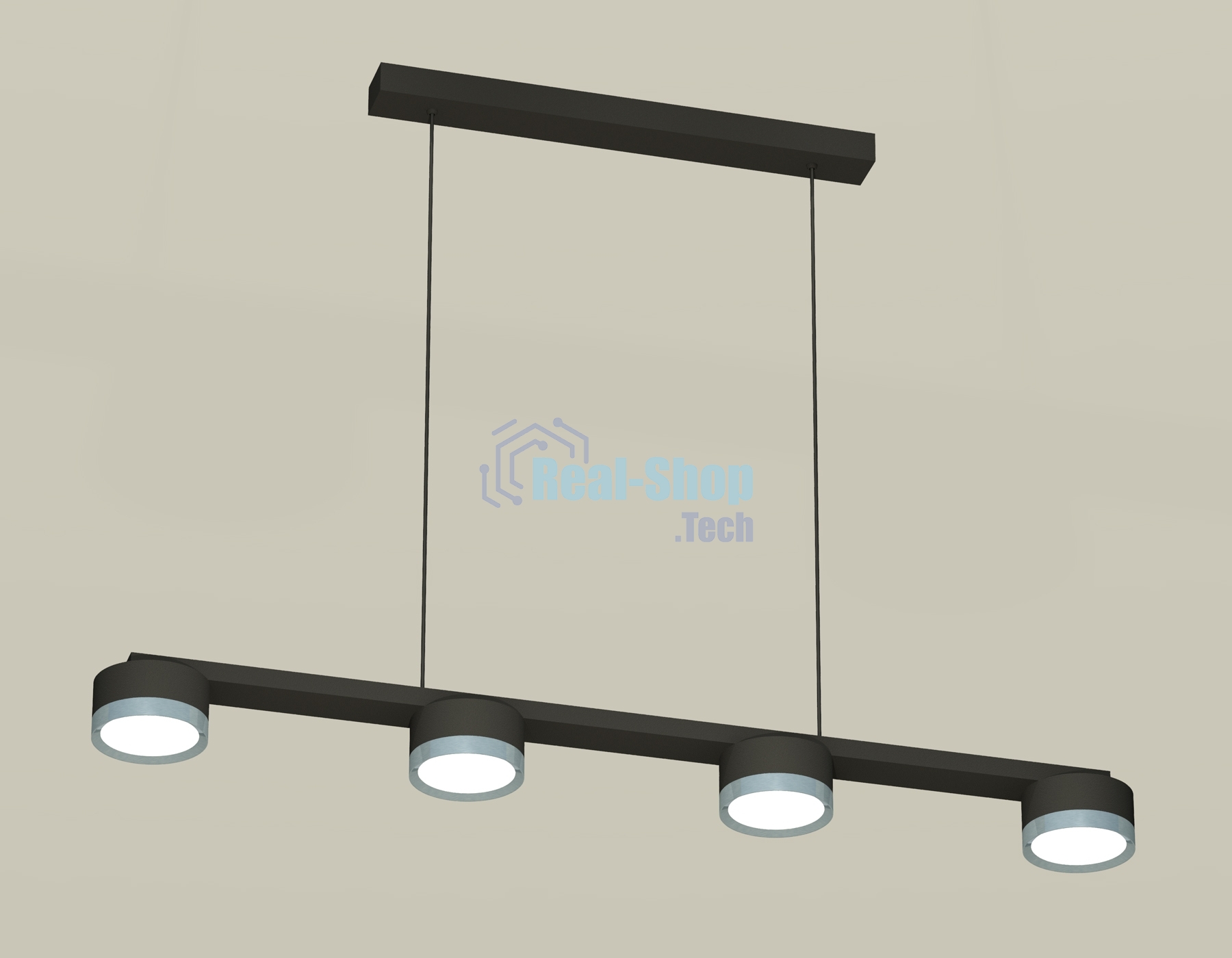 Светильник Ambrella light XB9152151/4 SBK/PPH черный песок/графит полированный GX53 (C9152, N8133)