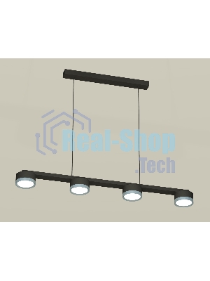 Светильник Ambrella light XB9152151/4 SBK/PPH черный песок/графит полированный GX53 (C9152, N8133)