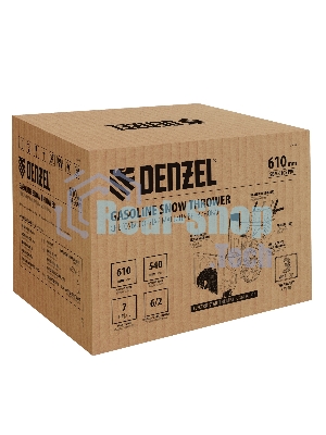 Бензиновая снегоуборочная машина Denzel SBM 610S PRO, 212cc, эл.старт, фара, обогрев