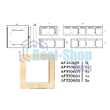 Рамка ALFA Platos (Шампань Стекло органическое) 2-ая AF330602