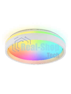 Светодиодный светильник RGB Ambrella light FZ601 WH/GD белый/золото IP20 46W 3000K-6500K+RGB D390*80 (ПДУ ИК)