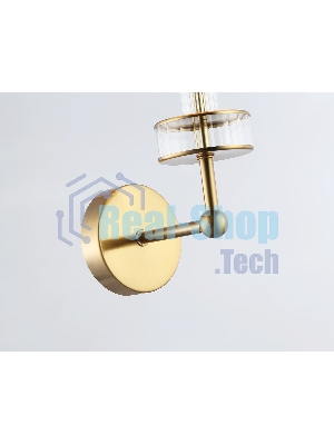 Настенный светильник Ambrella light LH71025 BS/WH латунь/белый E14 max 40W 210*150*355